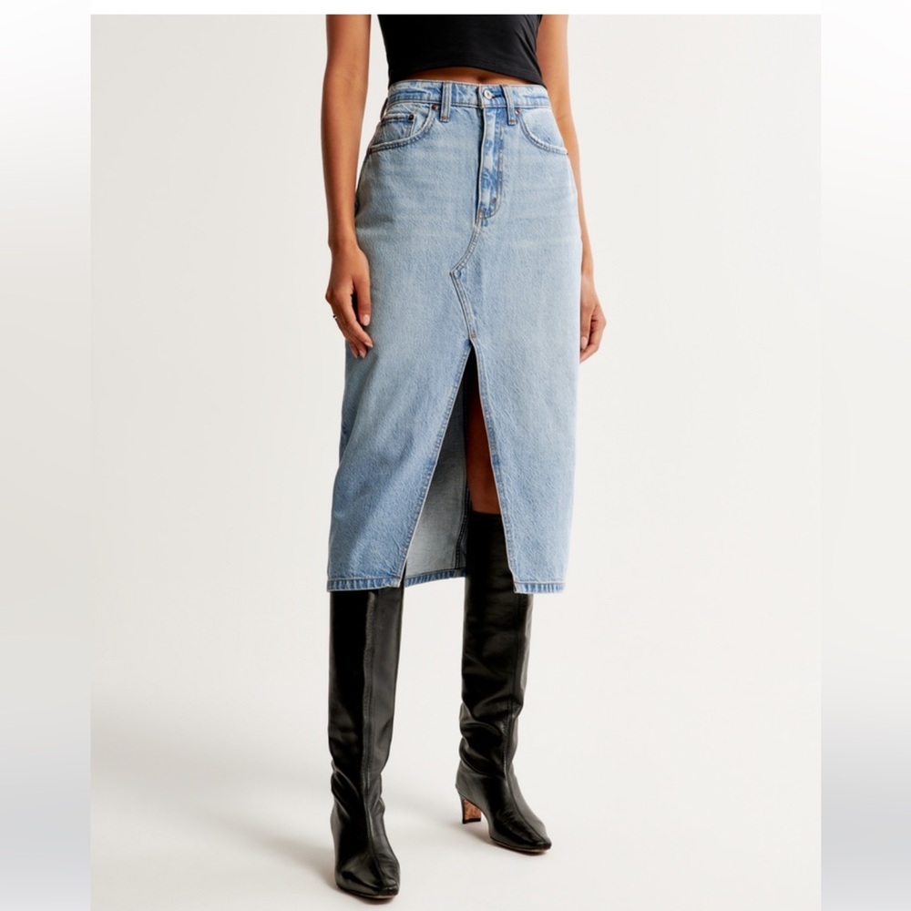 Denim Midi Skirt